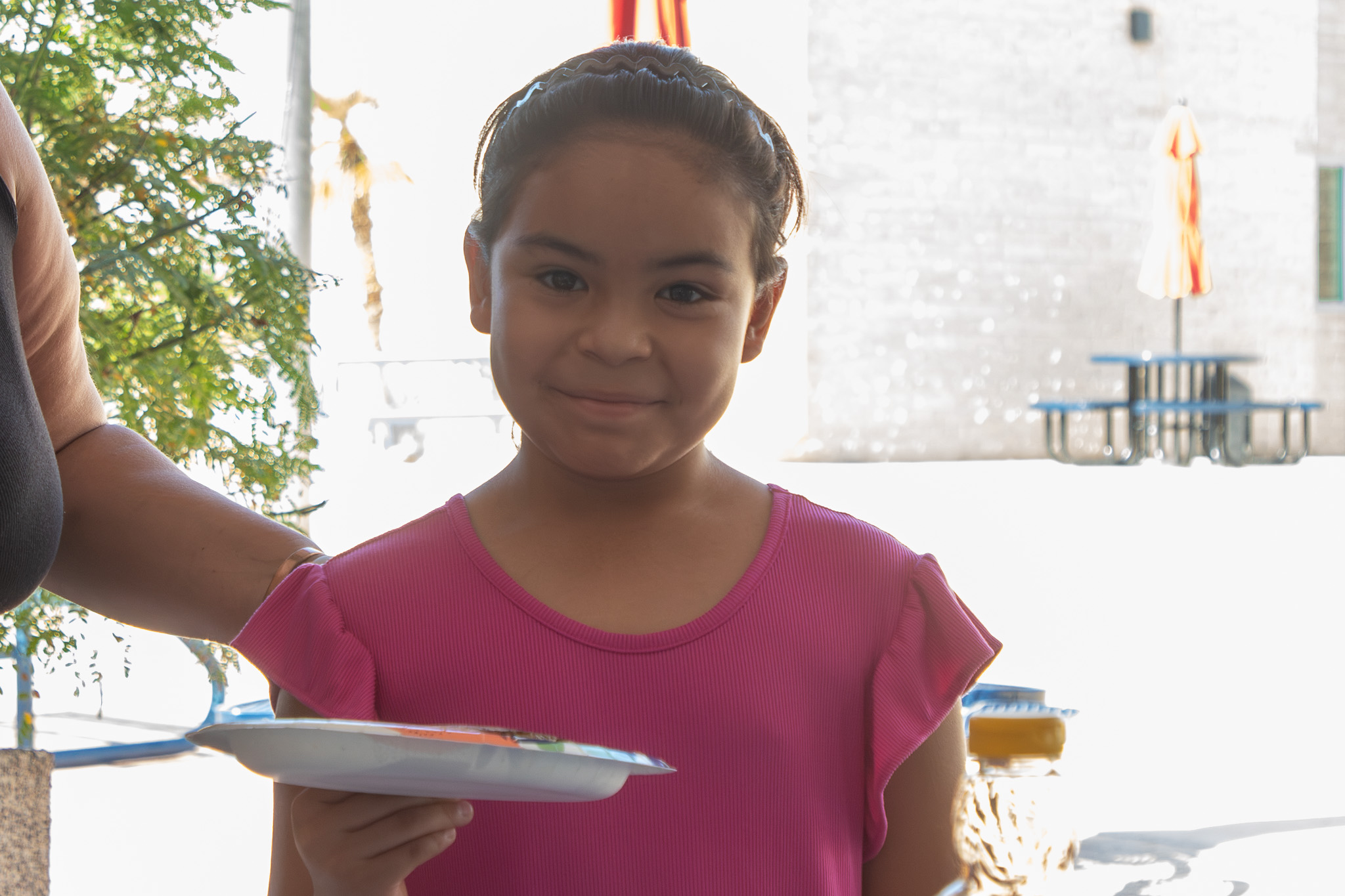 girl with plate